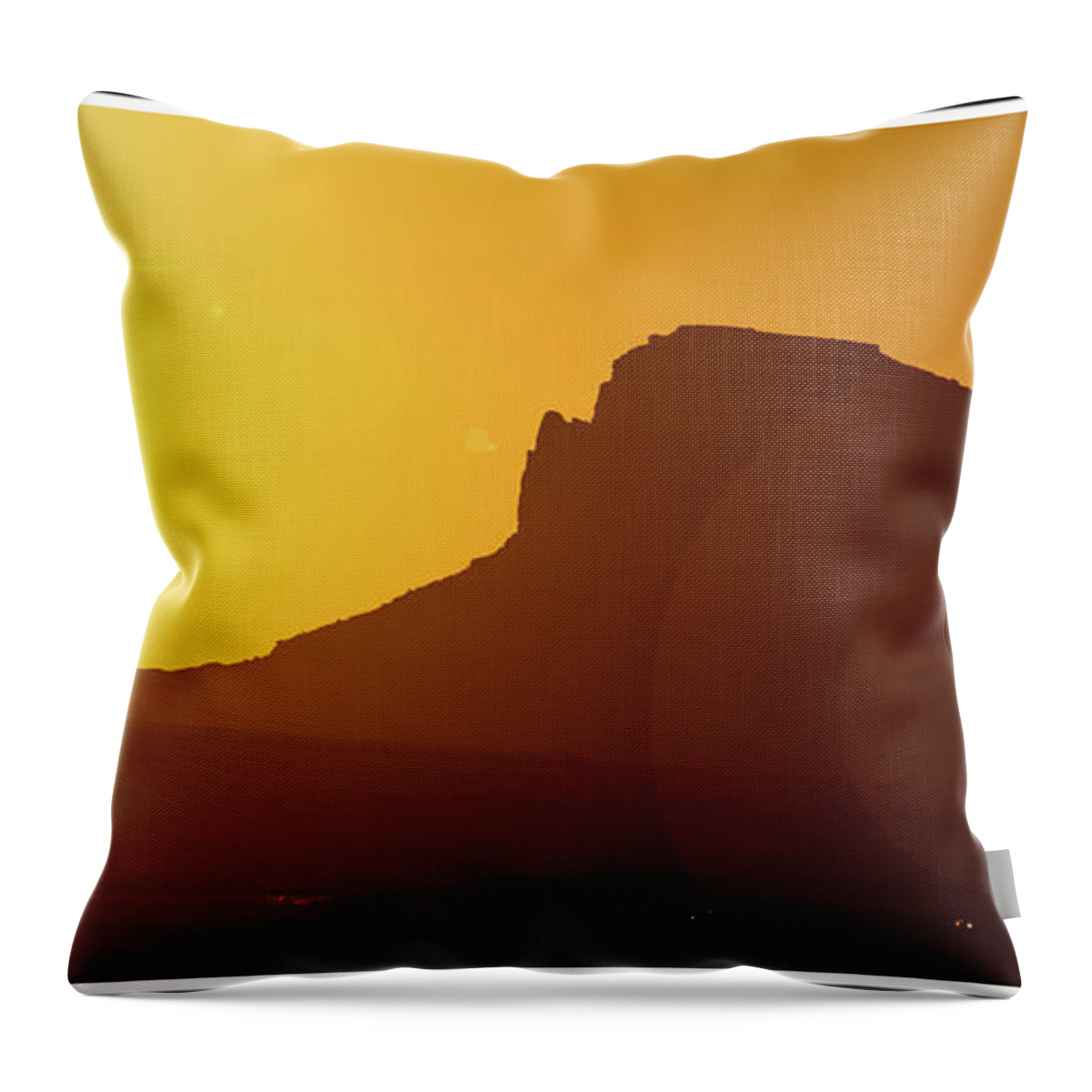Colorado Plateau Throw Pillow featuring the photograph Monument Valley Sunrise by A Macarthur Gurmankin