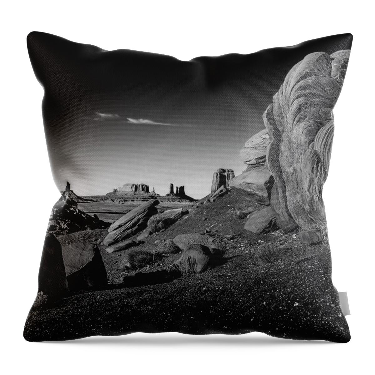 Utah Throw Pillow featuring the photograph Monument Valley Rock Formations by Phil Cardamone