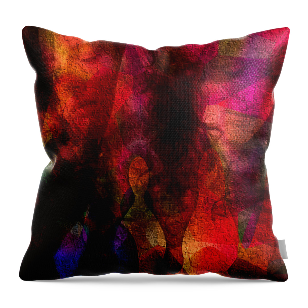 Moods In Abstract Throw Pillow featuring the digital art Moods in Abstract by Kiki Art