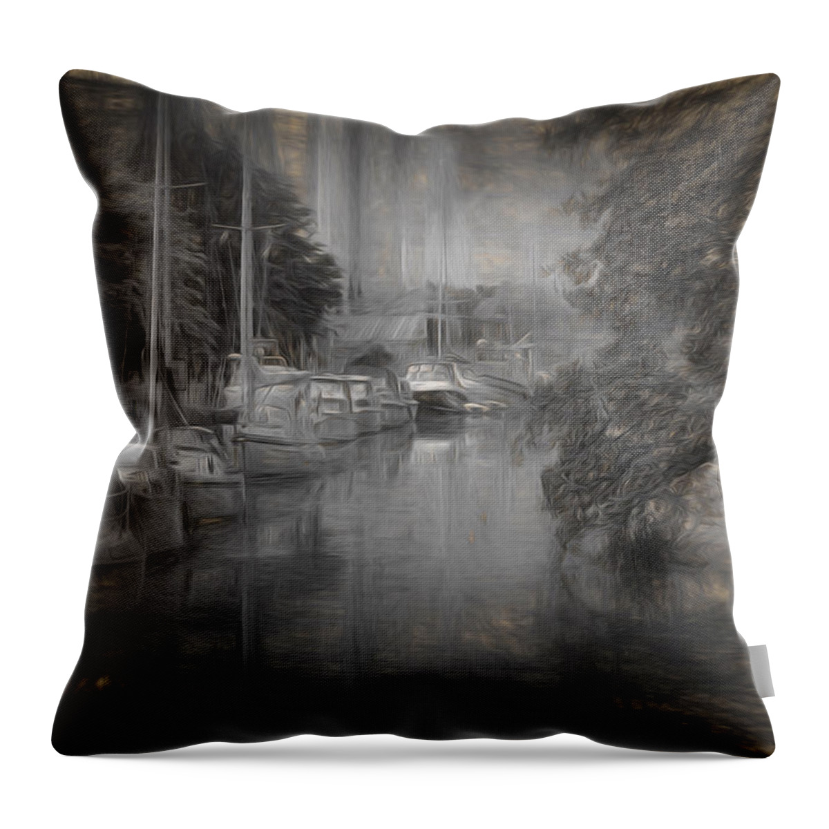 Artistic Throw Pillow featuring the photograph moody Line up by Leif Sohlman