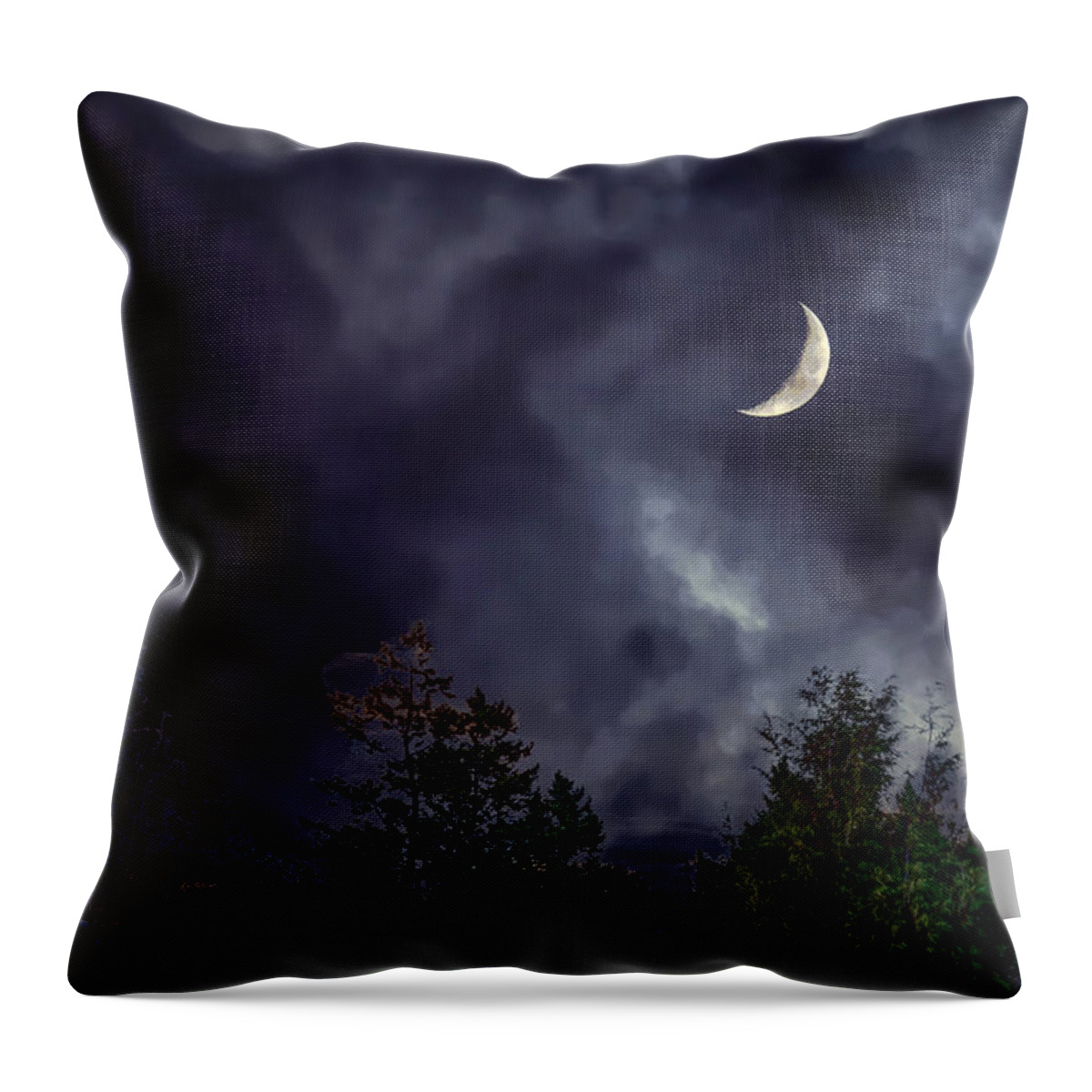 Moon Throw Pillow featuring the photograph Moon Shine Over the Okanagan by Phil And Karen Rispin