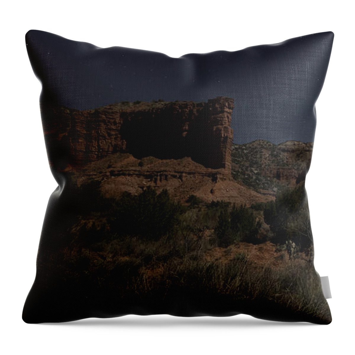 Night Throw Pillow featuring the photograph Moonlit Path by Melany Sarafis