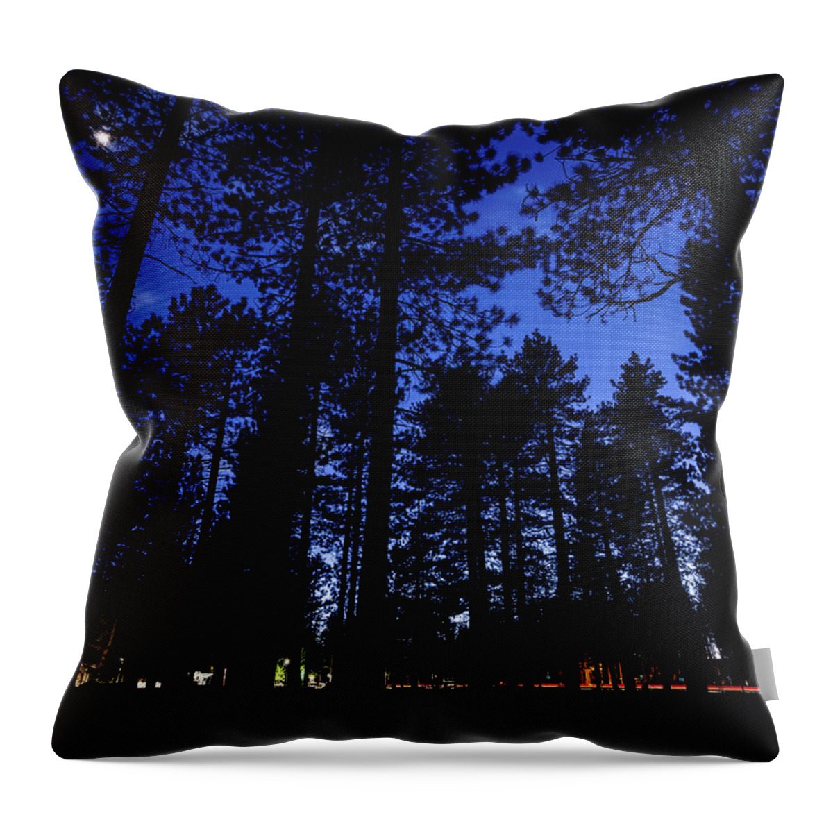 California Throw Pillow featuring the photograph Moonrise in the Woods by Margaret Pitcher