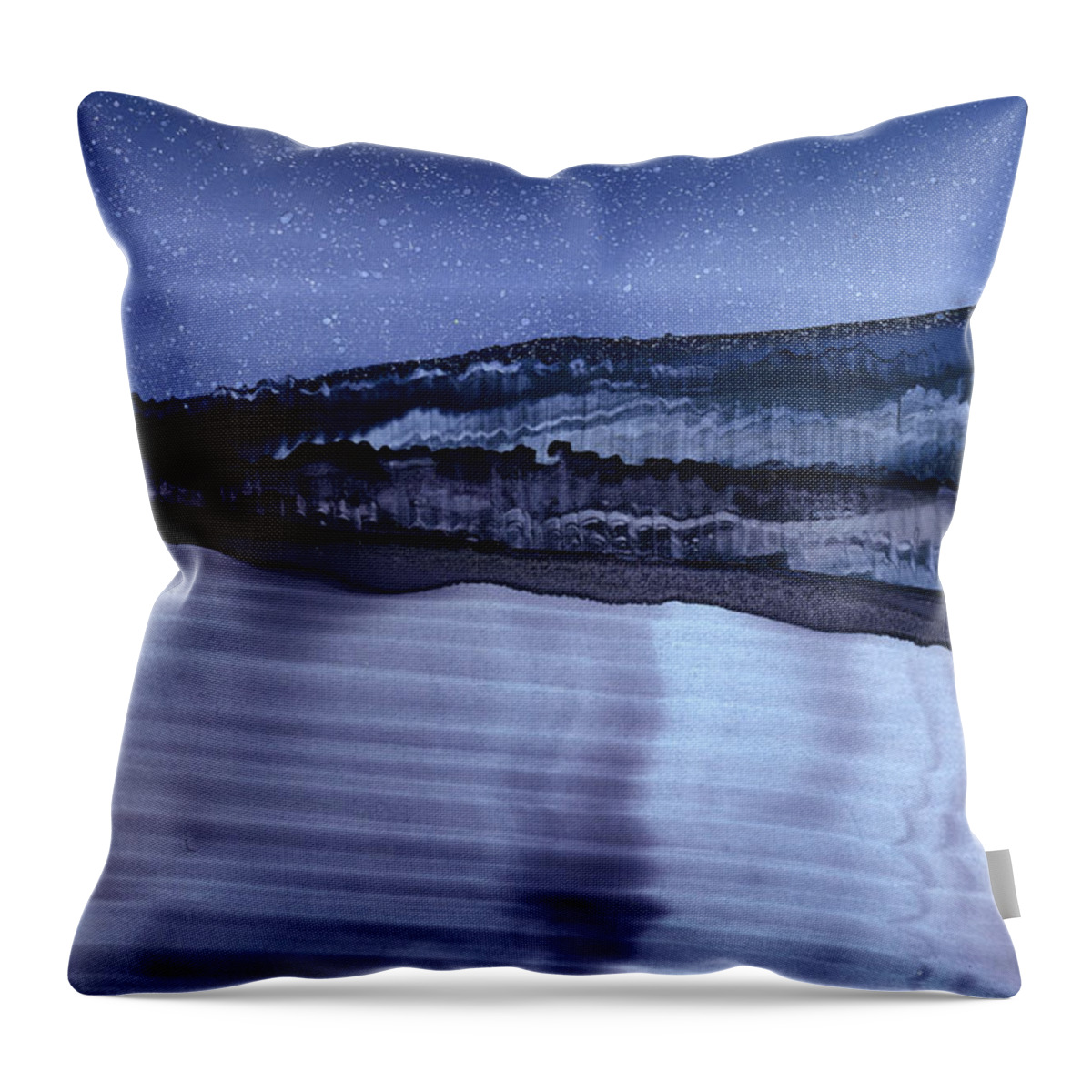 Alcohol Ink Throw Pillow featuring the painting Moonshine by Eli Tynan