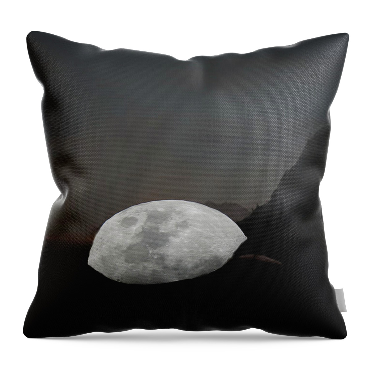 Landscape. Moon Throw Pillow featuring the digital art Moontoise by Keshava Shukla