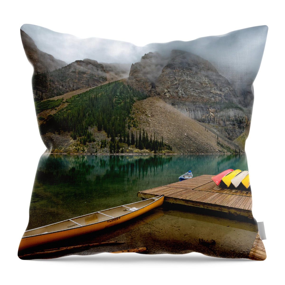 Moraine Lake Throw Pillow featuring the photograph Moraine Lake by Nebojsa Novakovic