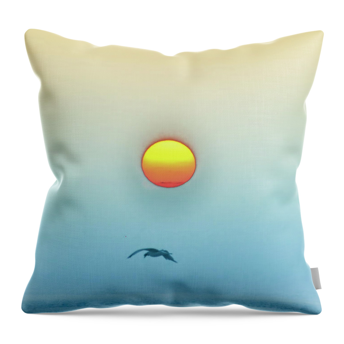 Sunrise Throw Pillow featuring the photograph Morning at the Beach by Bill Cannon