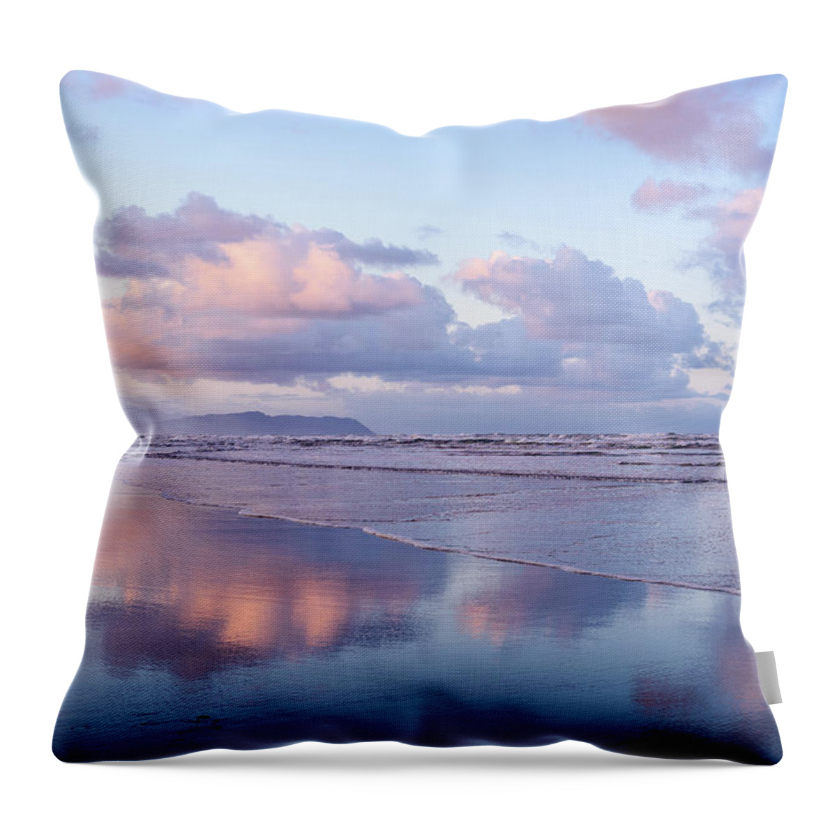 Beaches Throw Pillow featuring the photograph Morning Beach by Robert Potts