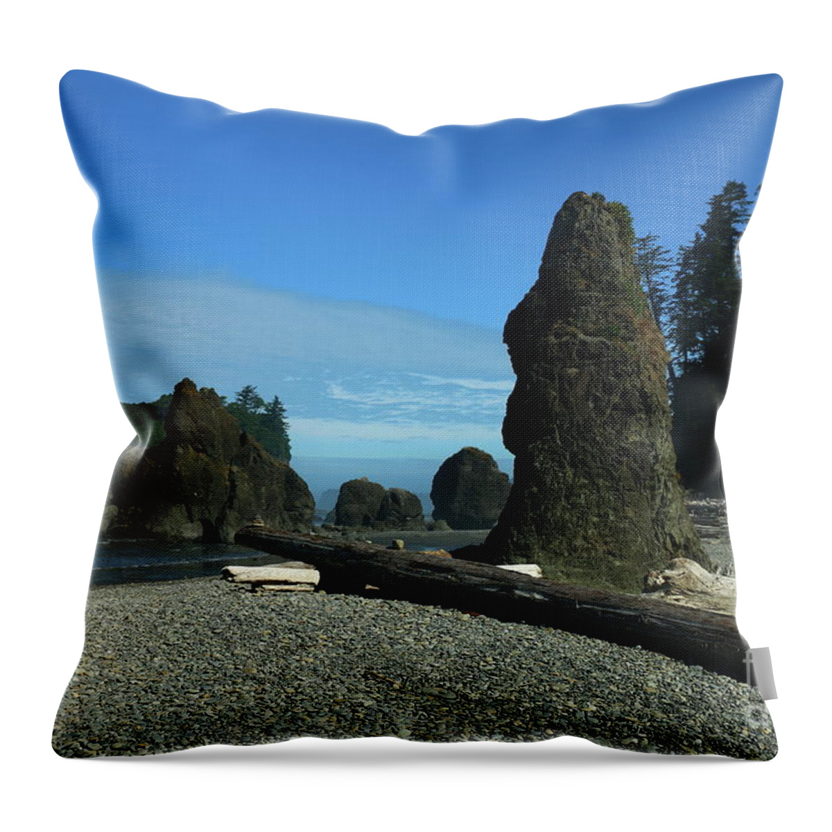  Beach Throw Pillow featuring the photograph Morning Has Broken by Christiane Schulze Art And Photography