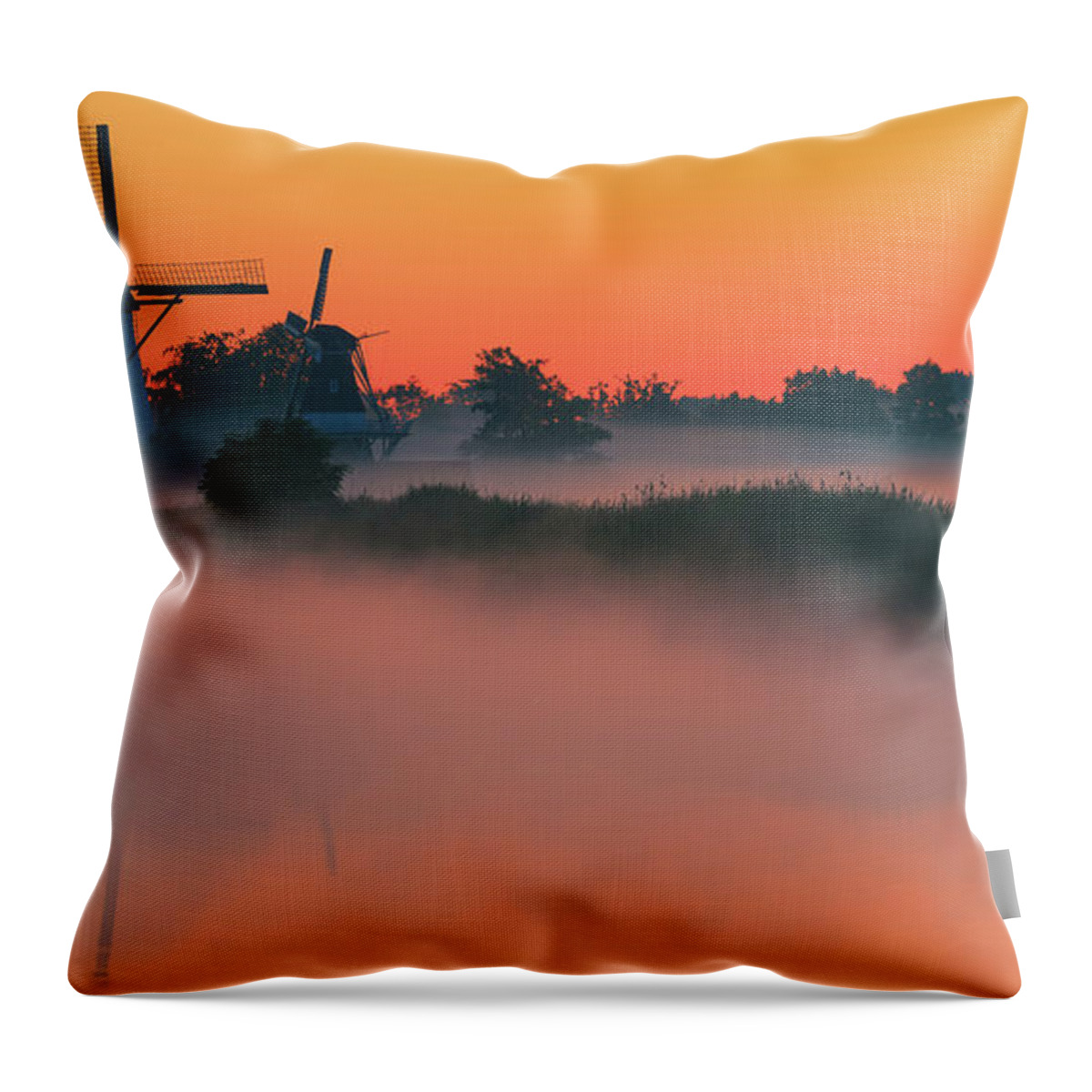 Bovenrijge Throw Pillow featuring the photograph Morning has Broken by Henk Meijer Photography