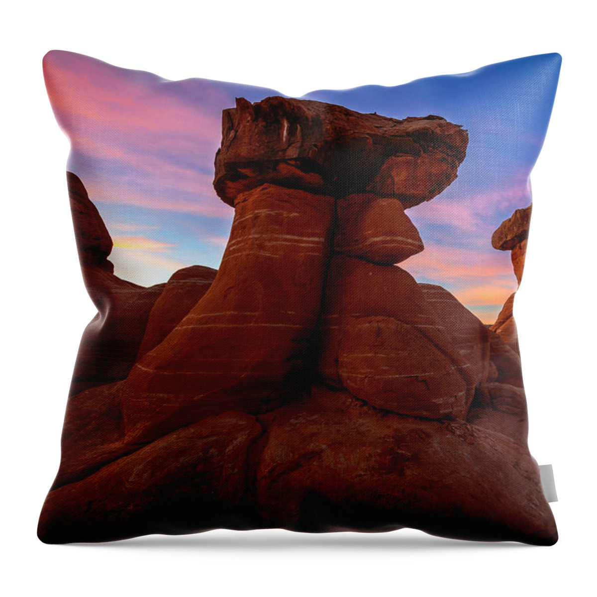 Paria Throw Pillow featuring the photograph Morning Hoodoo by Mike Lang