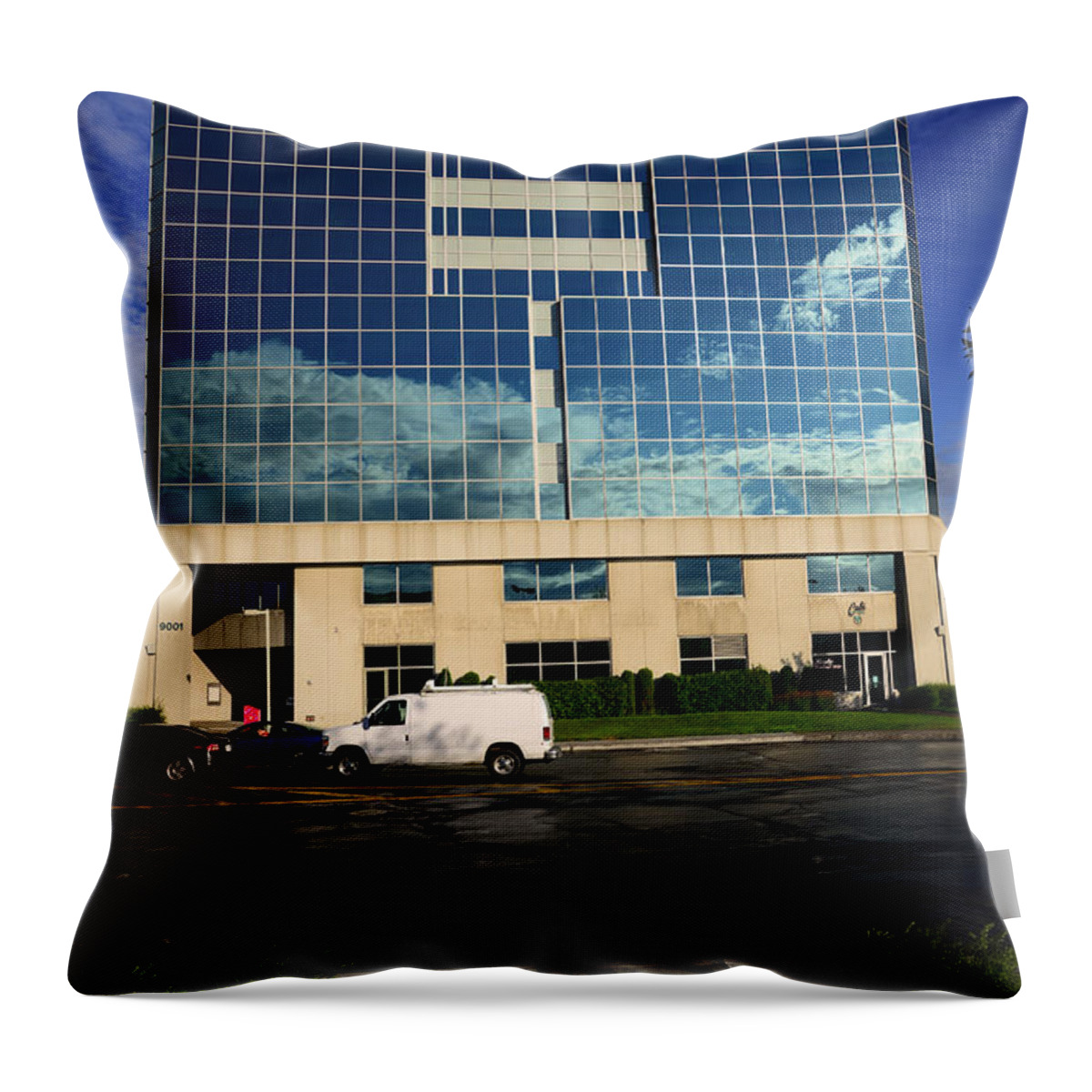 Building Throw Pillow featuring the photograph Morning by Jean-Marc Robert