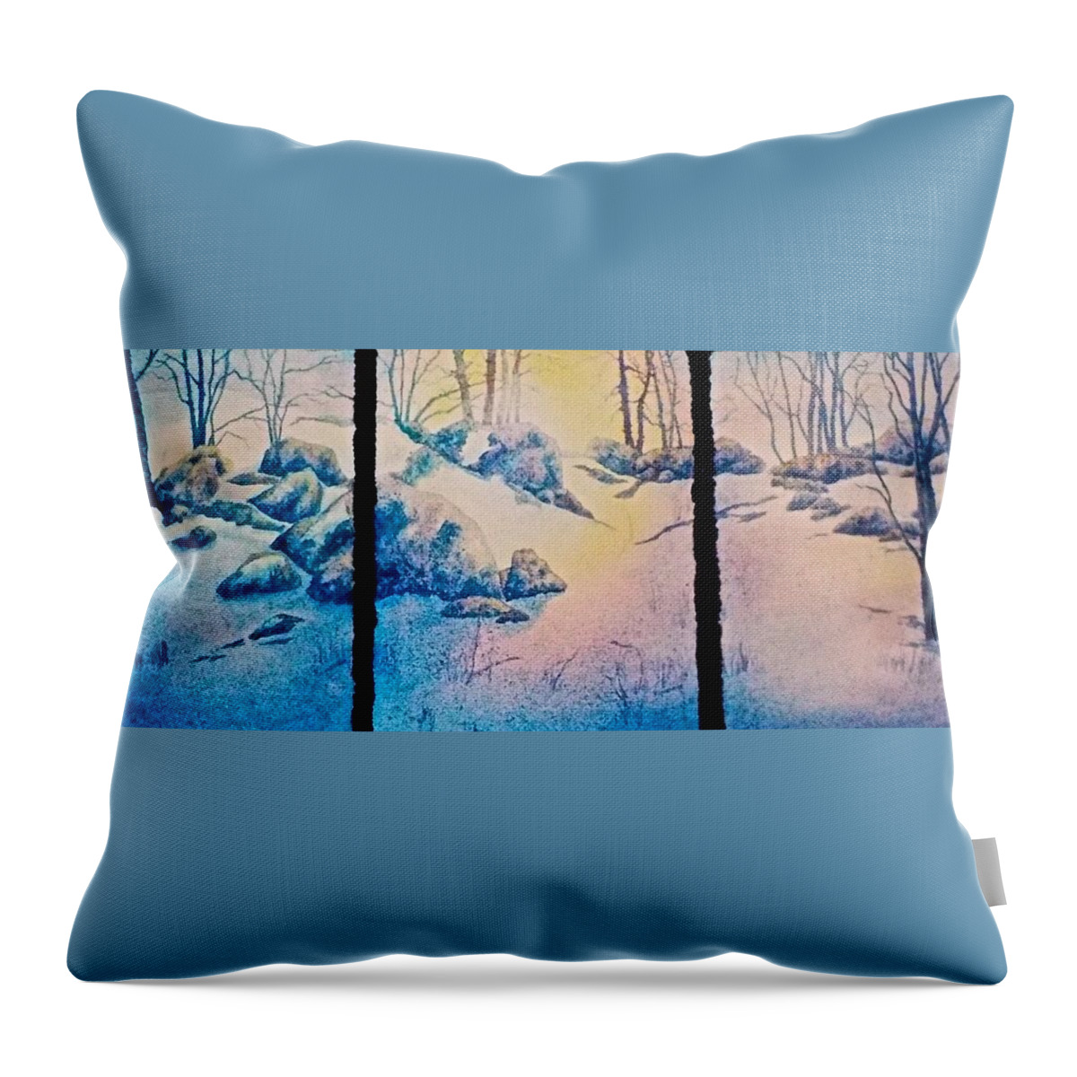 Watercolor Throw Pillow featuring the painting Morning Light by Carolyn Rosenberger