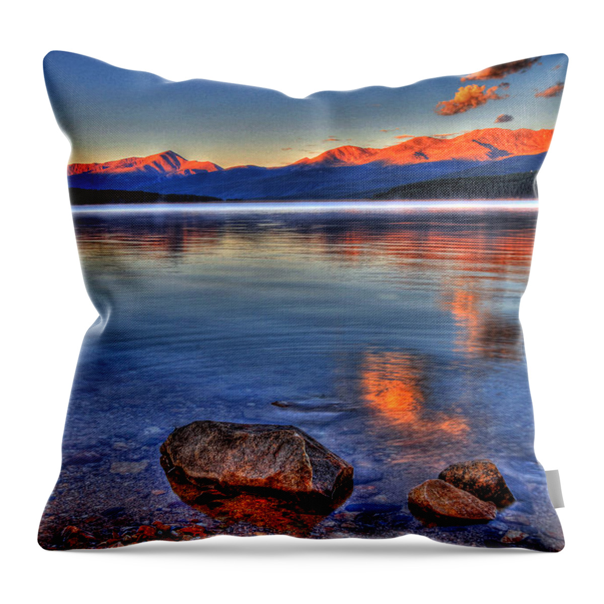 Lake Throw Pillow featuring the photograph Morning Light by Scott Mahon