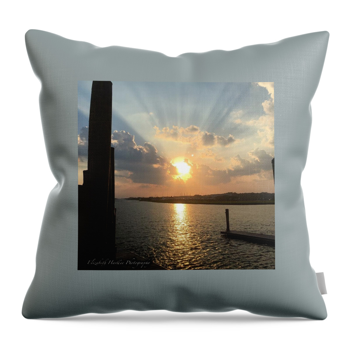  Throw Pillow featuring the photograph Days End #1 by Elizabeth Harllee