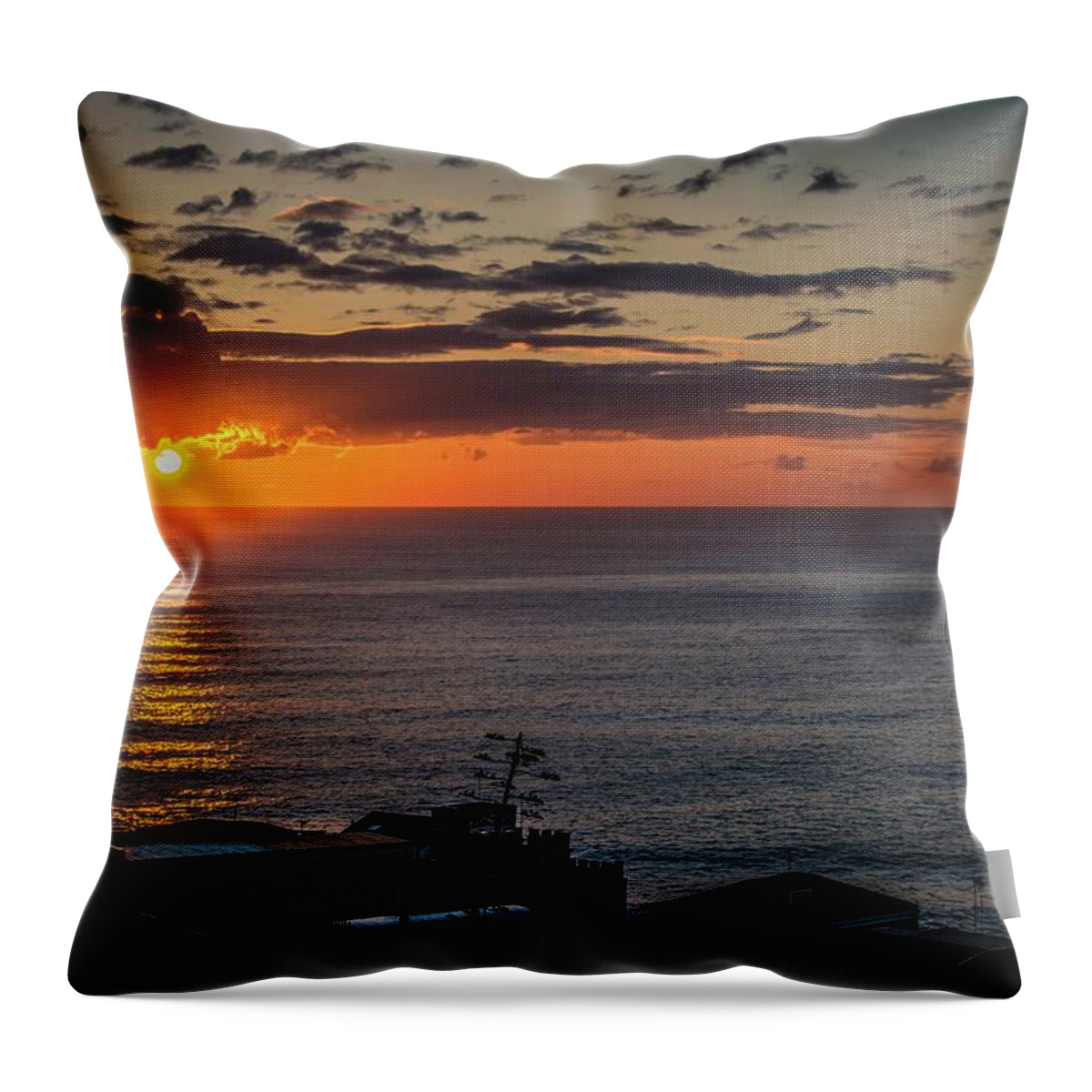 Sunrise Throw Pillow featuring the photograph Morning Rays by Larkin's Balcony Photography