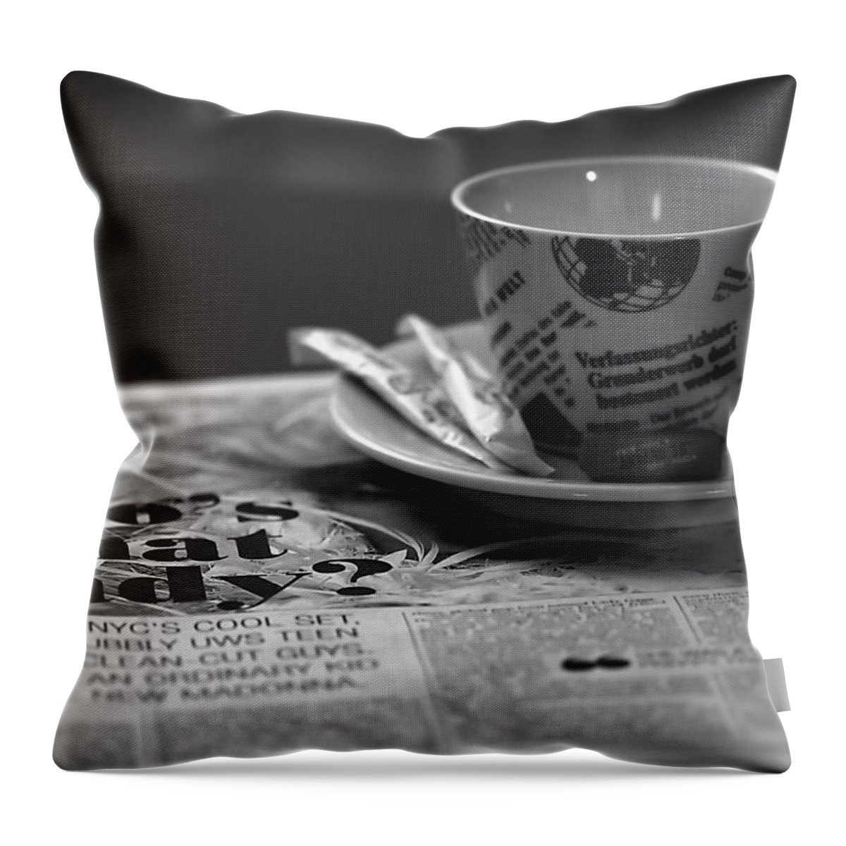 Blur Throw Pillow featuring the photograph Morning Read by Evelina Kremsdorf