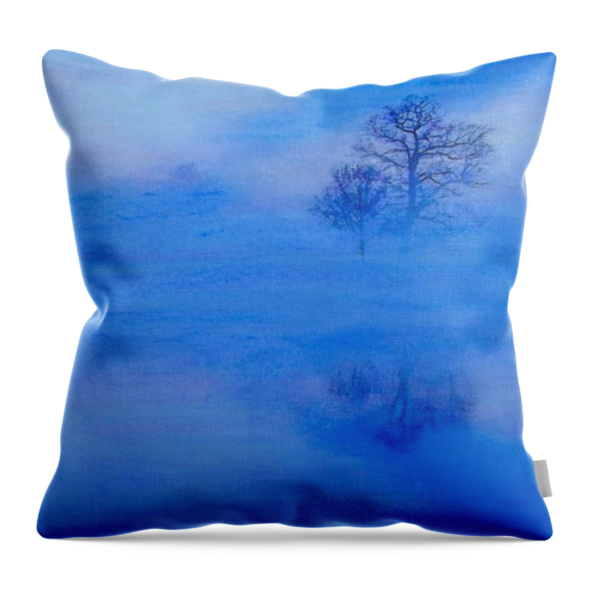 Reflections Throw Pillow featuring the painting Morning Reflections by Cara Frafjord