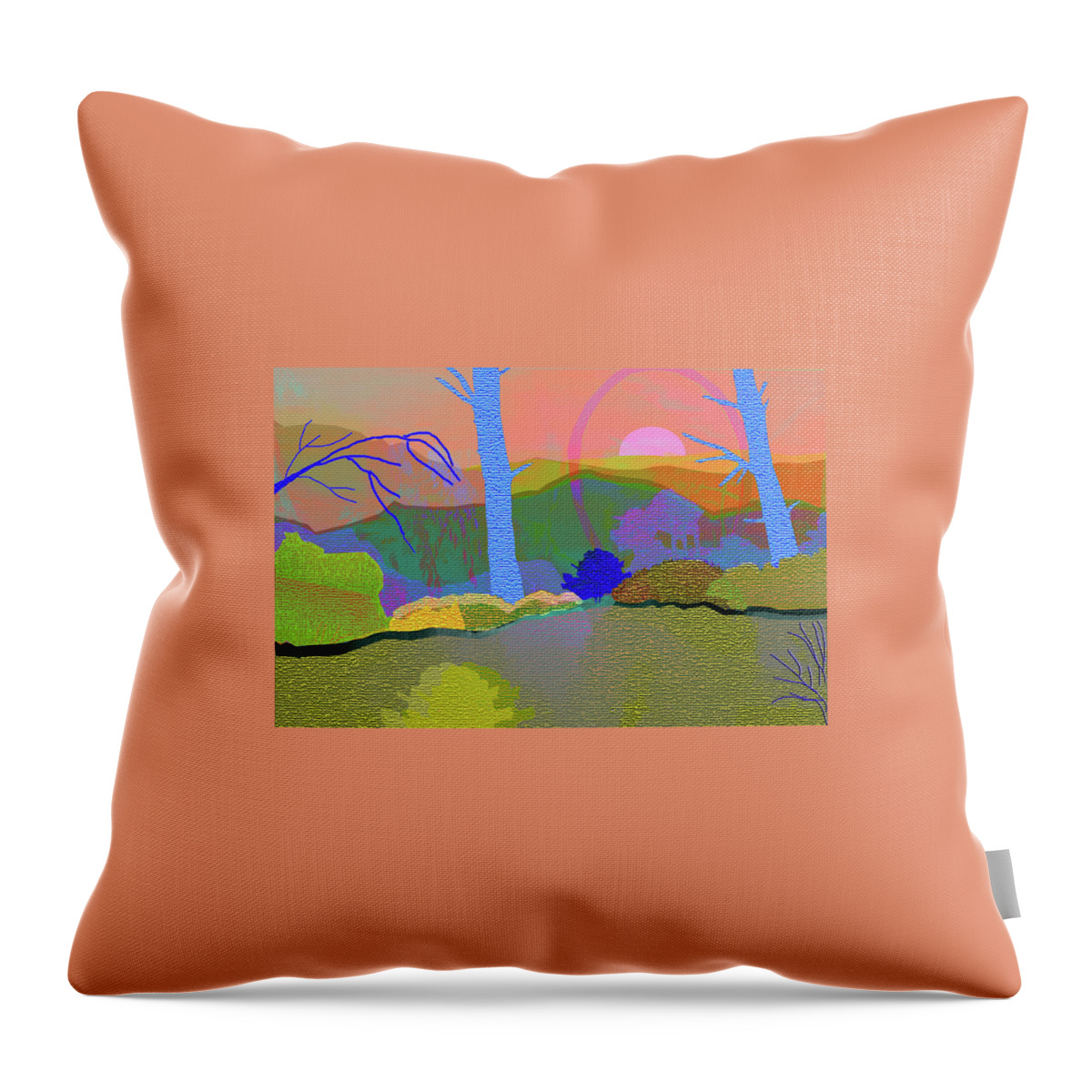 Digital Throw Pillow featuring the digital art Morning Sunrise by Rod Whyte