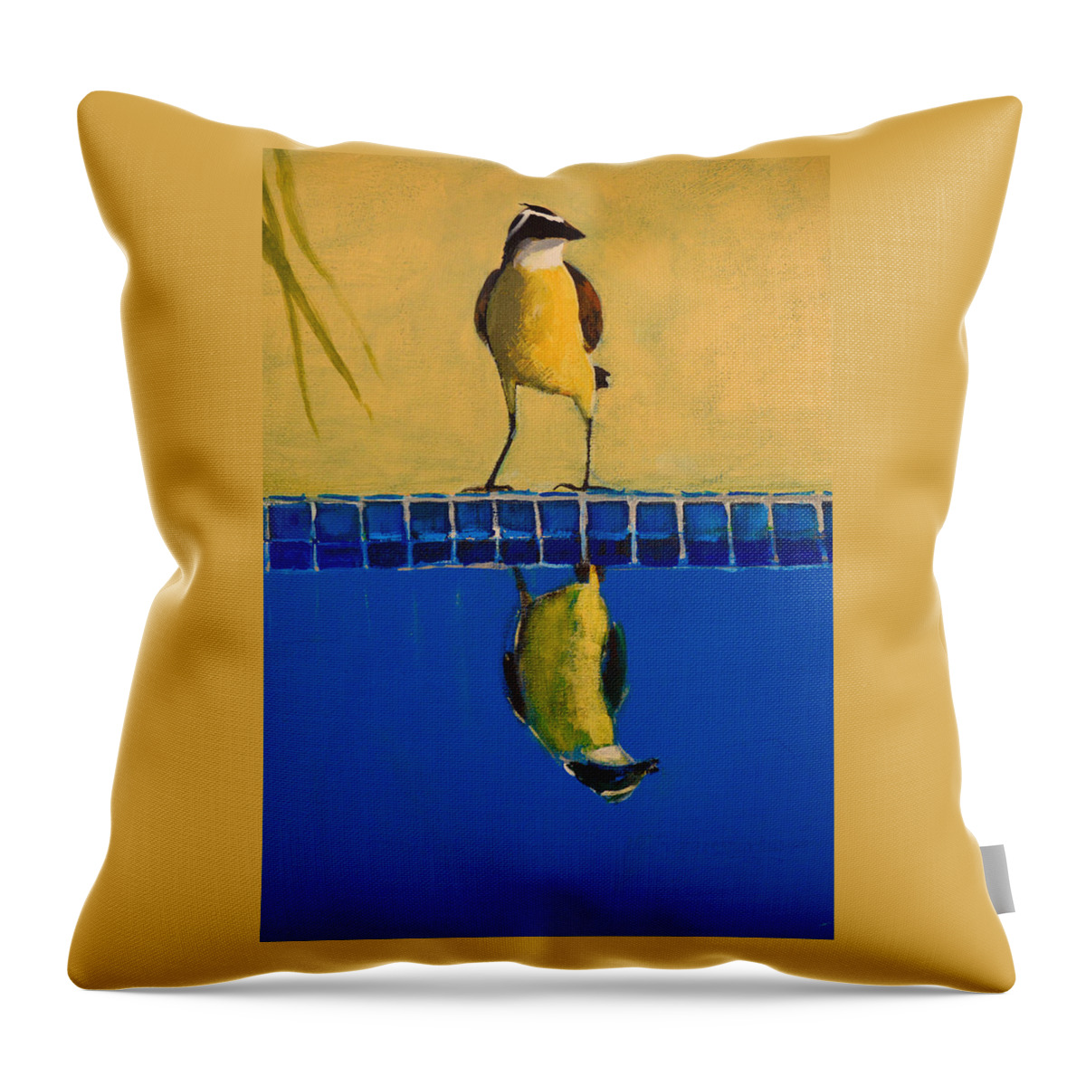 Waltzes Throw Pillow featuring the painting Morning Visiter by Walt Maes