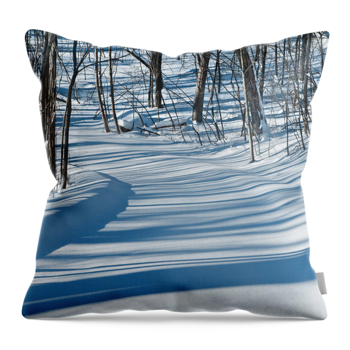 Snow Throw Pillow featuring the photograph Morning Winter Light by Lara Ellis