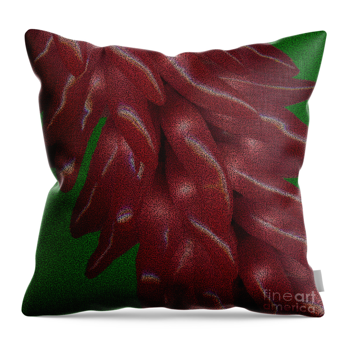Pepper Throw Pillow featuring the photograph Mosaic Firey Peppers by Joseph Baril