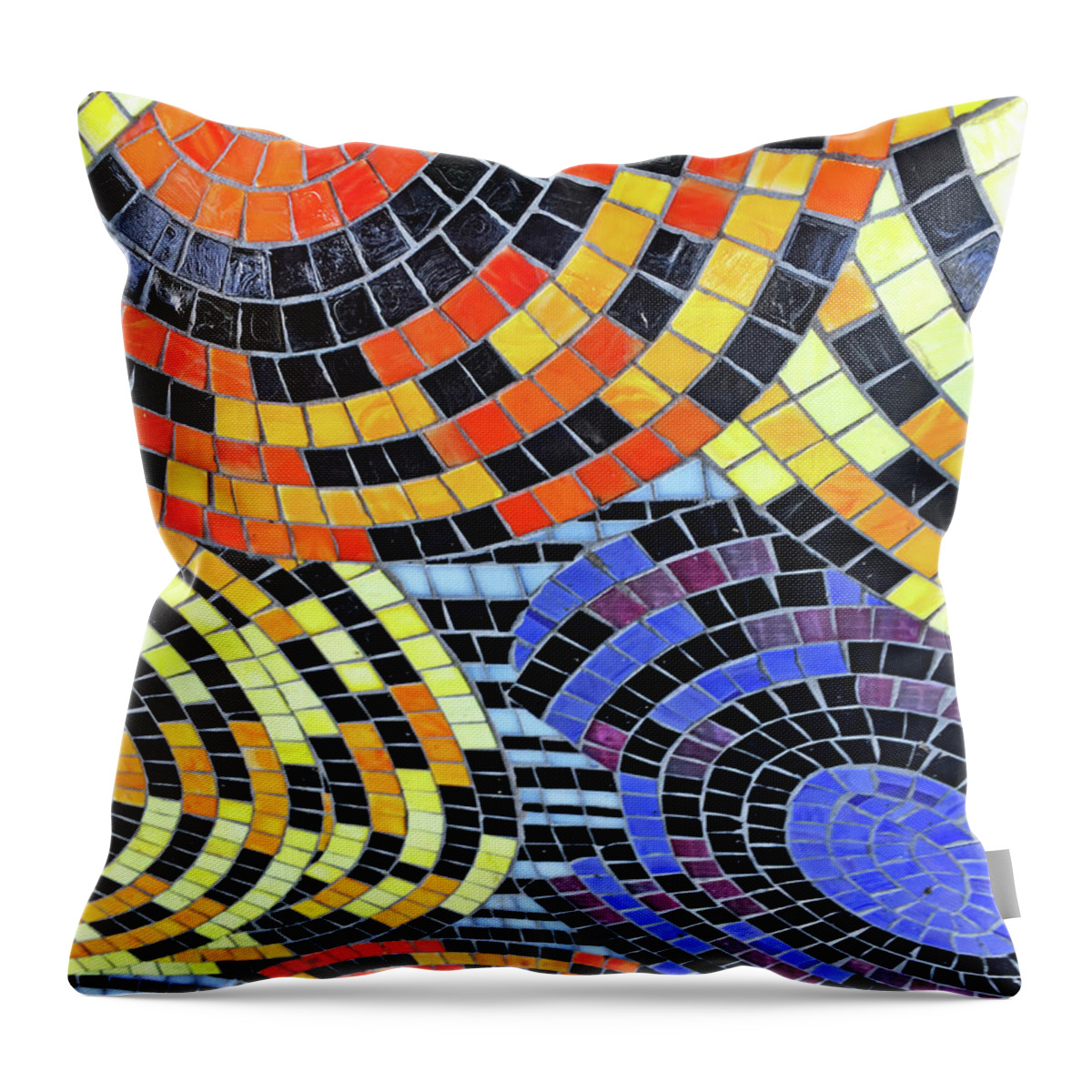 Mosaic Throw Pillow featuring the photograph Mosaic No. 113-1 by Sandy Taylor