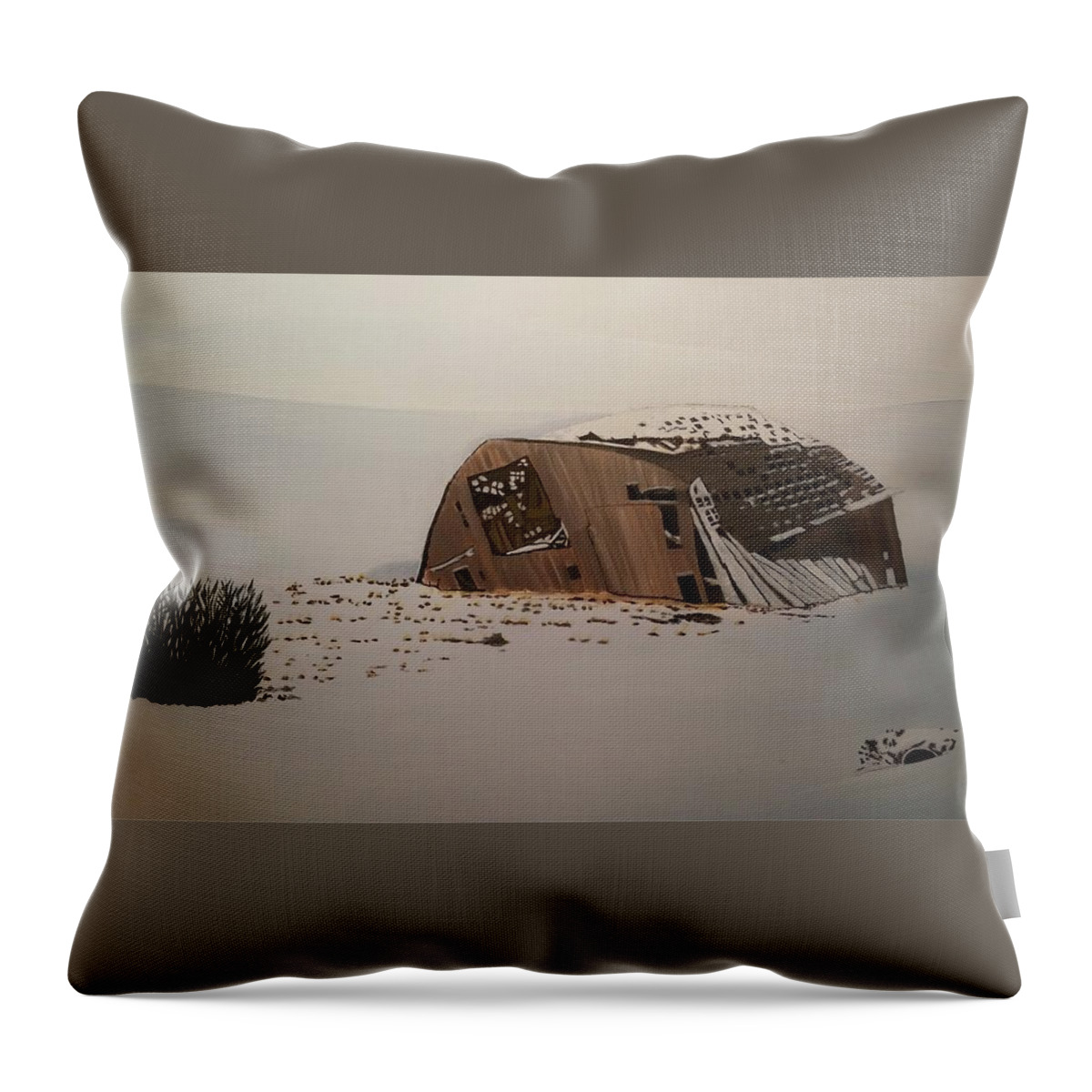 Snow Throw Pillow featuring the painting Moscow Winter by Leonard Heid