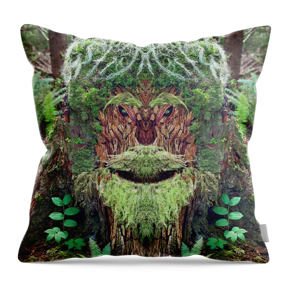 Moss Throw Pillow featuring the photograph Mossman Tree Stump by Martin Konopacki