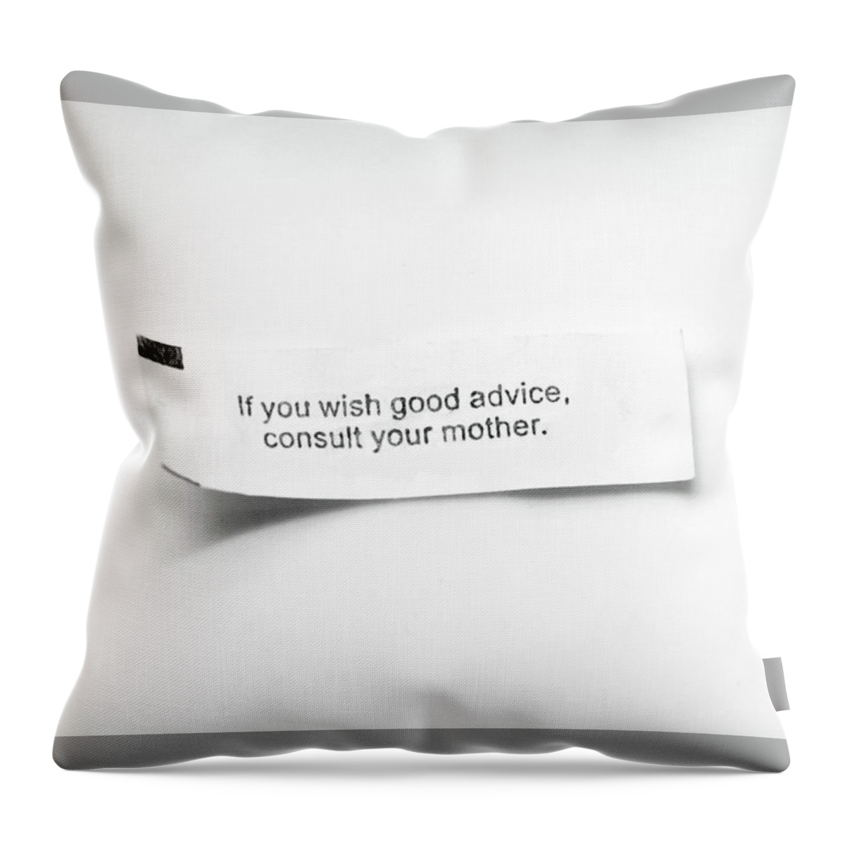 Terry D Photography Throw Pillow featuring the photograph Mother Good Advice Fortune by Terry DeLuco