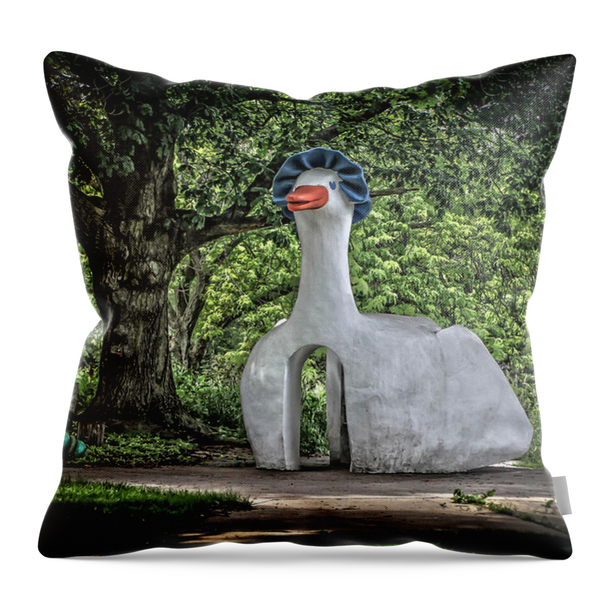 Mother Goose Throw Pillow featuring the photograph Mother Goose by Ray Congrove