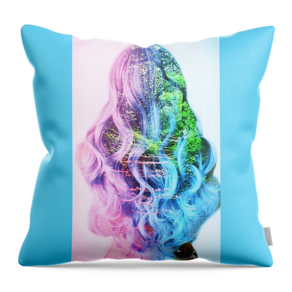 Hair Throw Pillow featuring the photograph Mother nature by Angel Perez