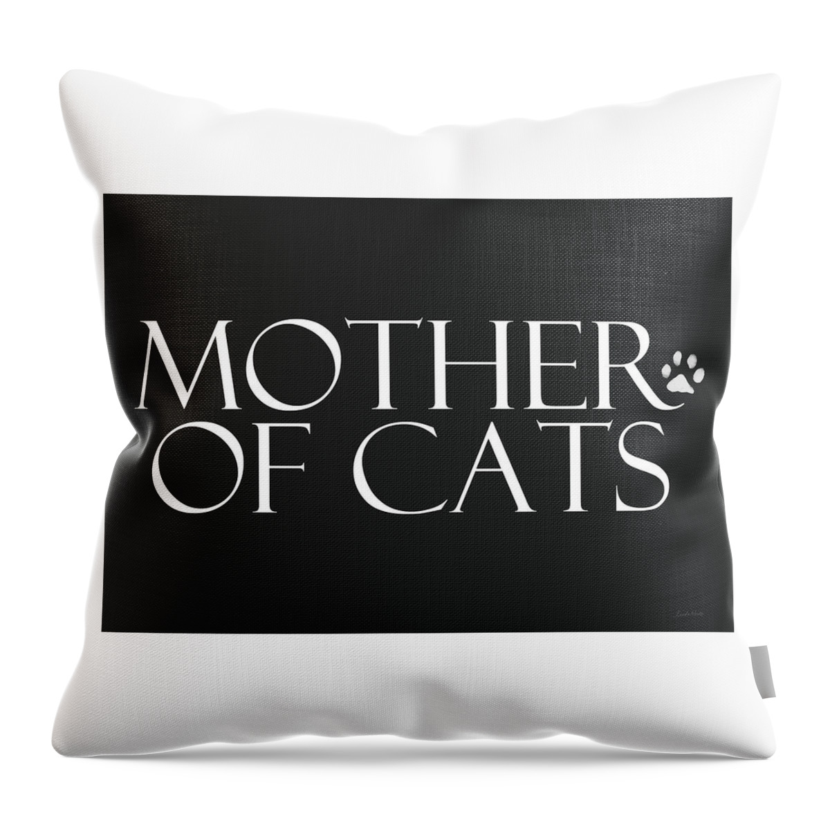 Cat Throw Pillow featuring the digital art Mother of Cats- by Linda Woods by Linda Woods