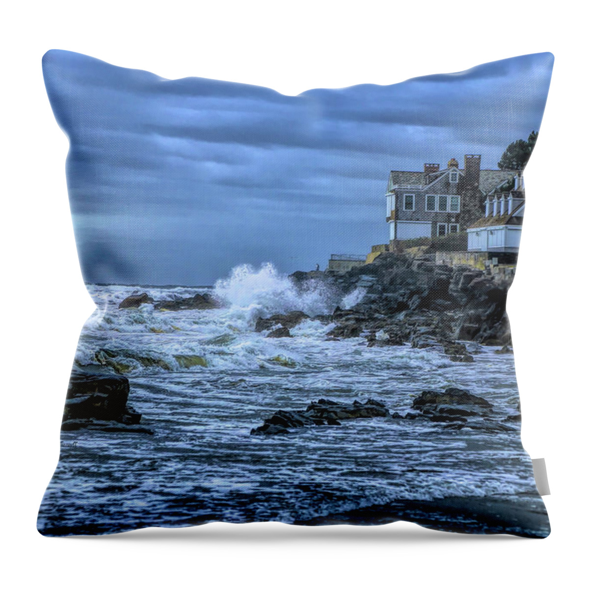 Crashing Waves Throw Pillow featuring the photograph Mother's Beach by Dennis Baswell