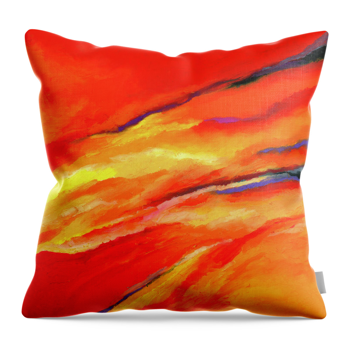 Abstract Throw Pillow featuring the painting Motivation by Stephen Anderson