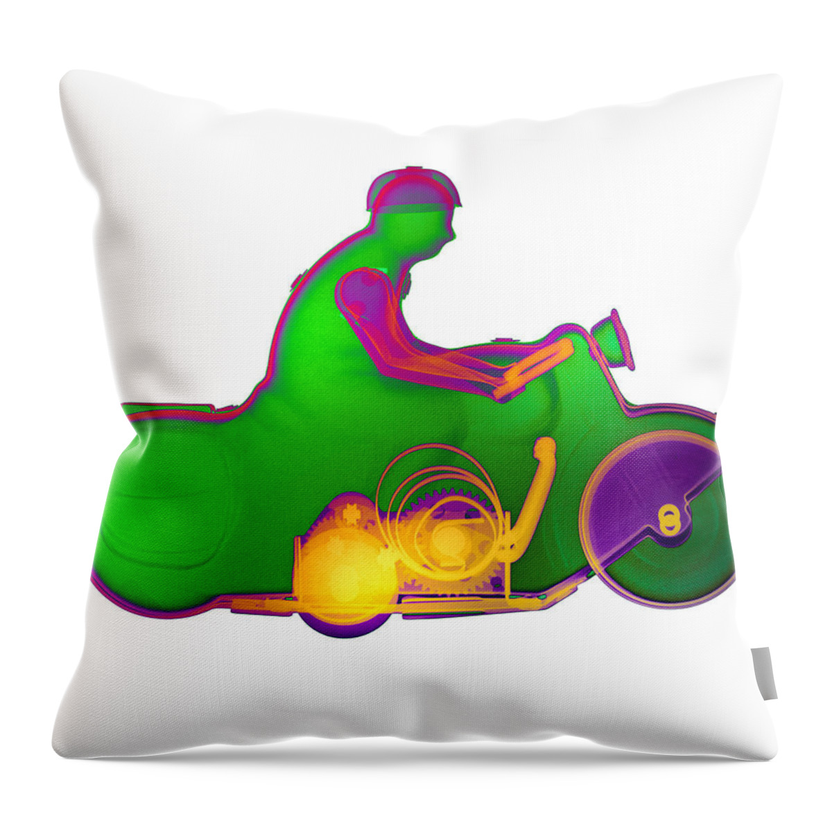  Throw Pillow featuring the photograph Motorcycle X-ray No. 7 by Roy Livingston