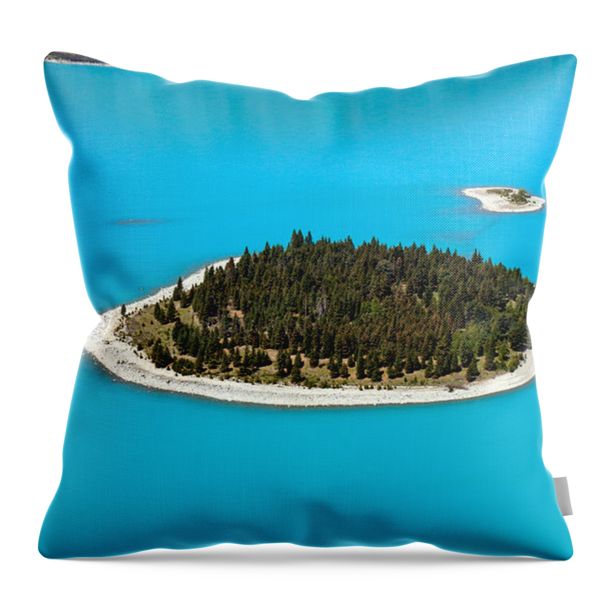Motuariki Throw Pillow featuring the photograph Motuariki Island by Nicholas Blackwell