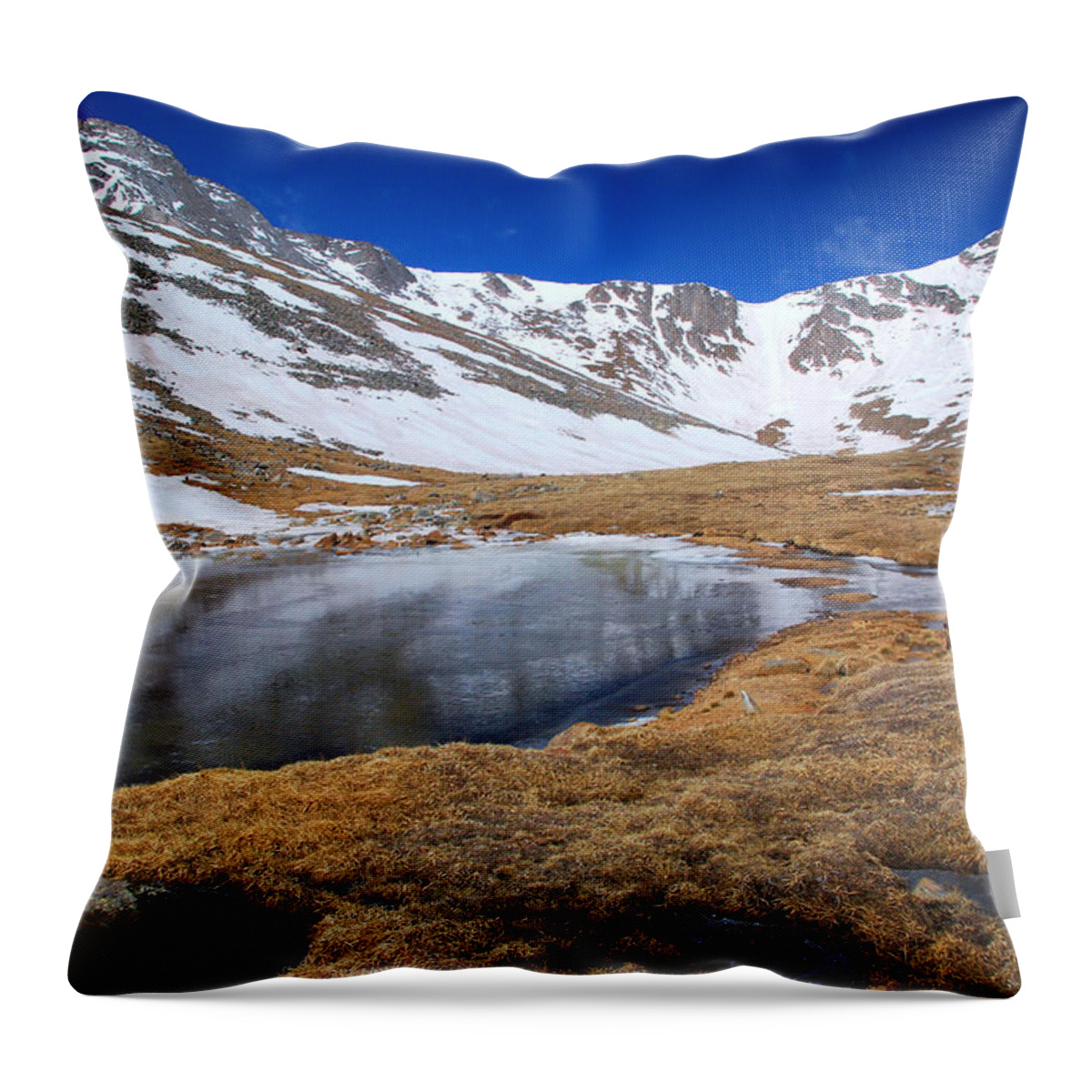 Mount Evans Throw Pillow featuring the photograph Mount Evans by Cascade Colors