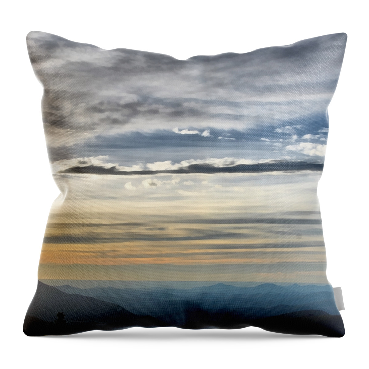 Mount Evans Throw Pillow featuring the photograph Mount Evans Painterly 1 by Angelina Tamez