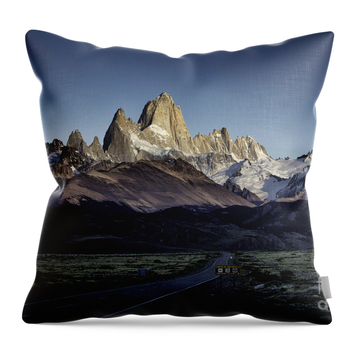 Patagonia Throw Pillow featuring the photograph Mount Fitz Roy 5 by Timothy Hacker