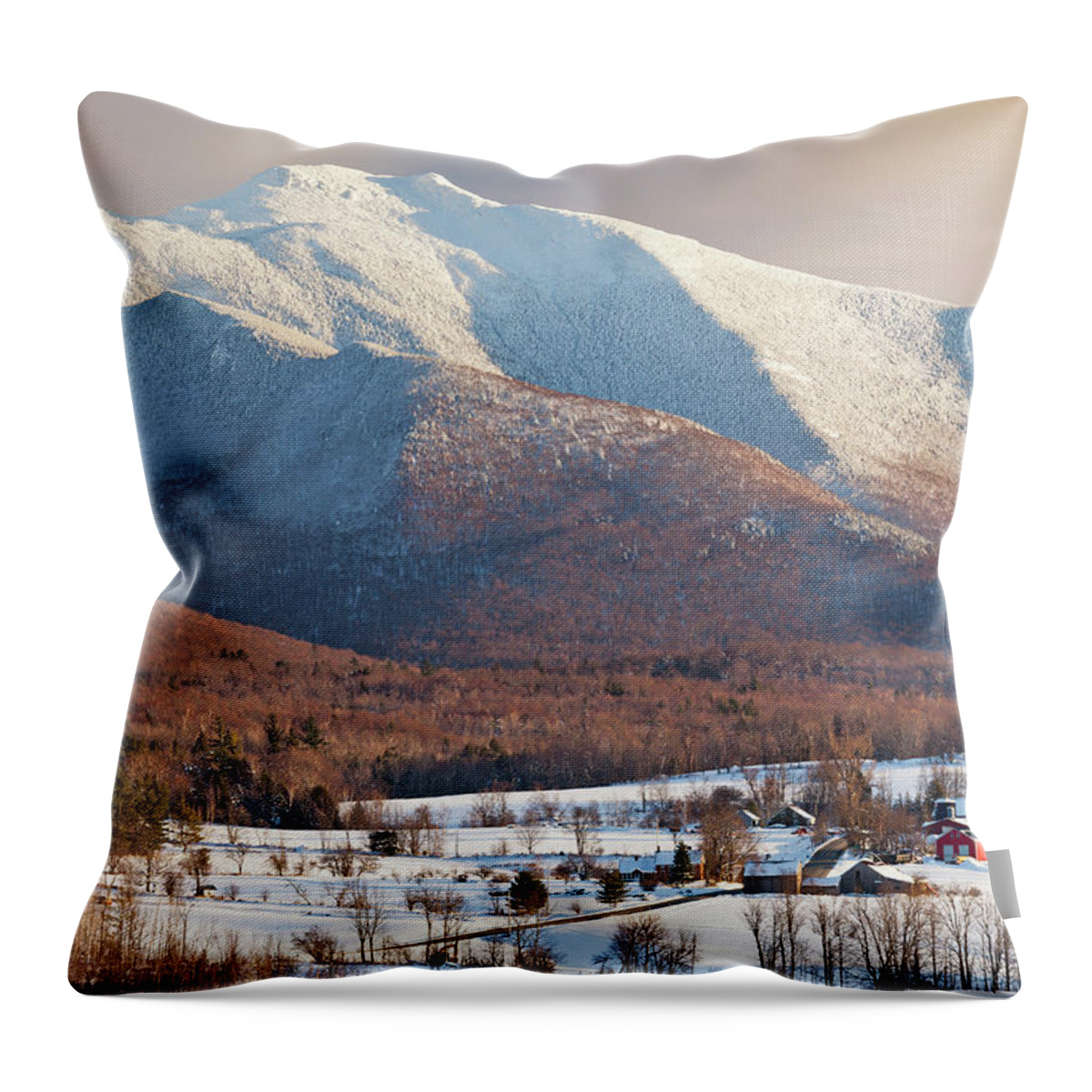 Wintertime Throw Pillow featuring the photograph Mount Mansfield Winter Afternoon by Alan L Graham