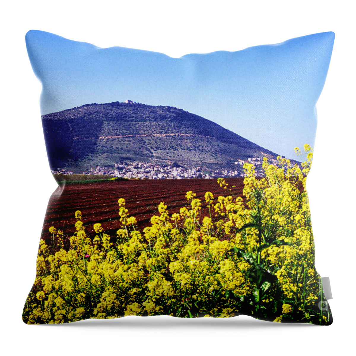 Mount Tabor Throw Pillow featuring the photograph Mount of Transfiguration by Thomas R Fletcher