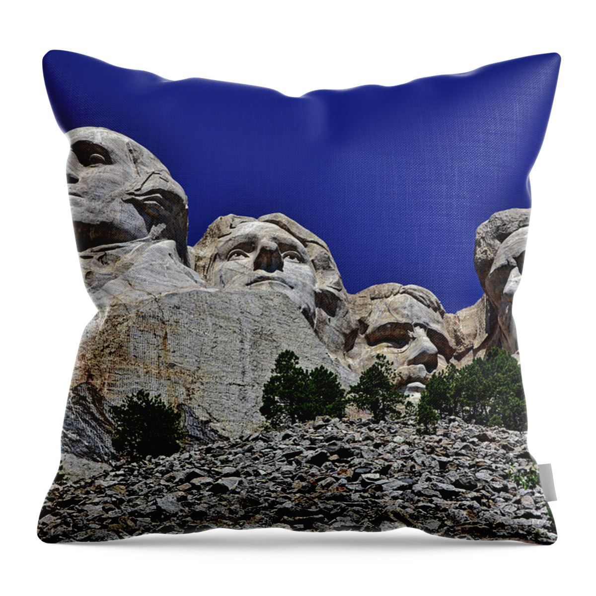 Mount Rushmore Throw Pillow featuring the photograph Mount Rushmore 007 by George Bostian