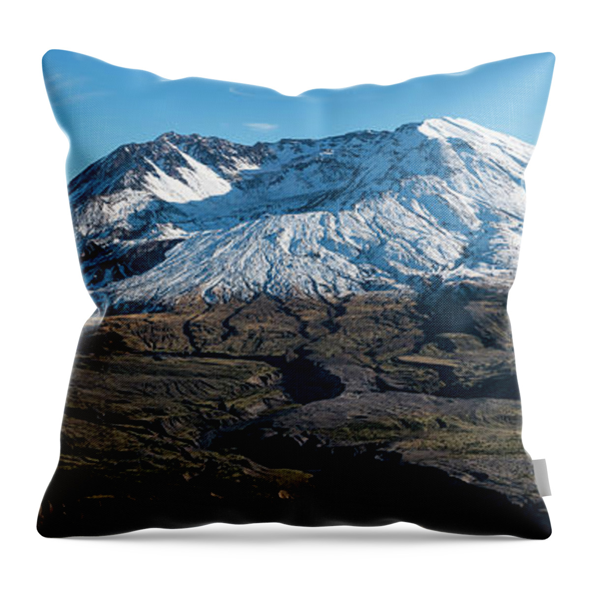 Autumn Throw Pillow featuring the photograph Mount St. Helens by Robert Potts