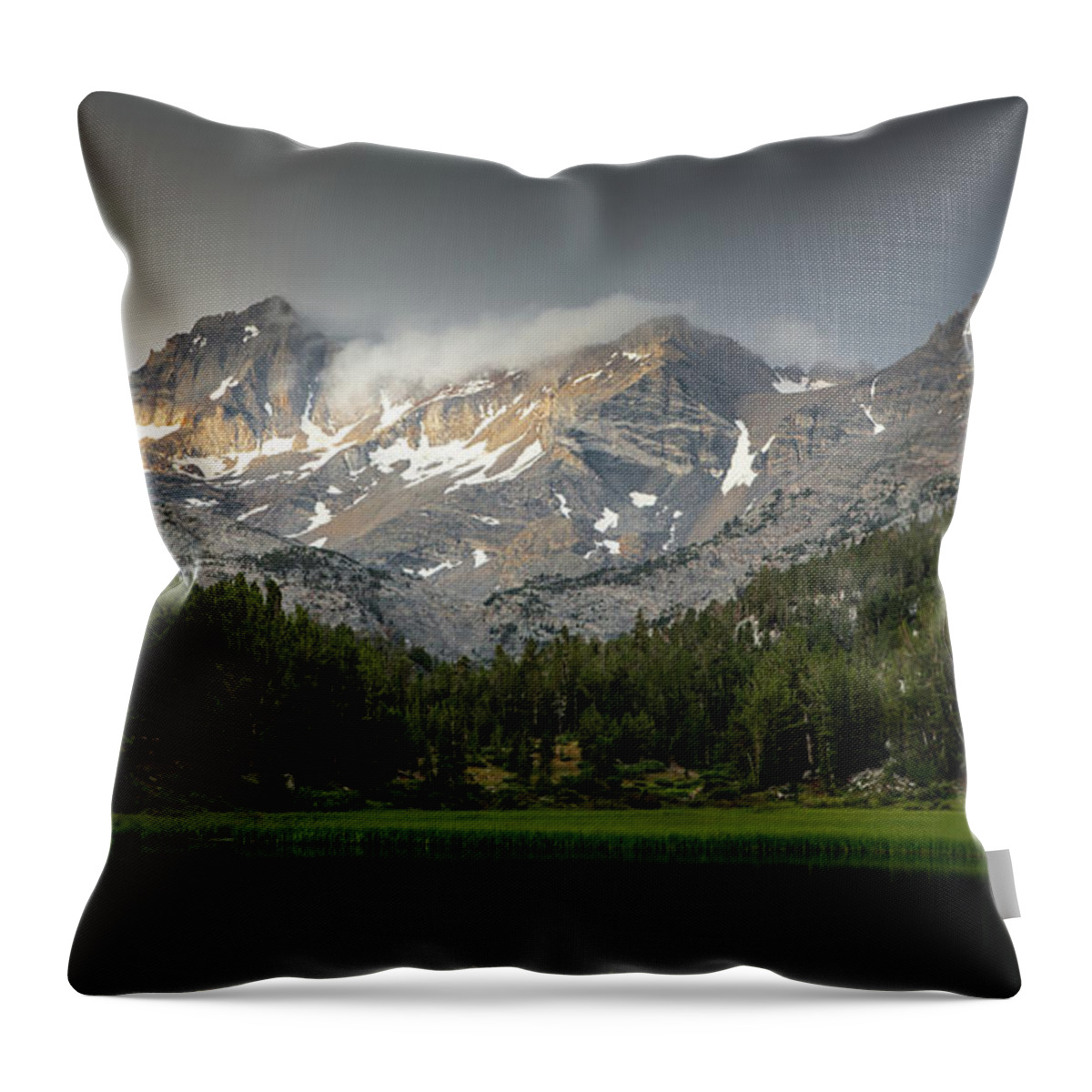 Landscape Throw Pillow featuring the photograph Mountain light by Duncan Selby