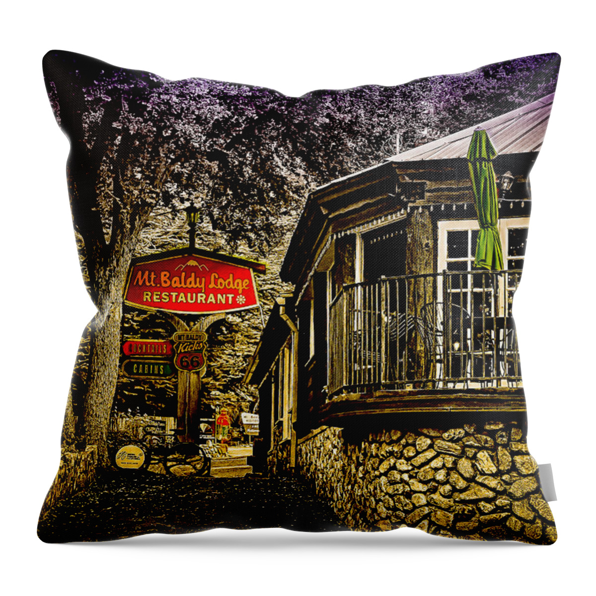 Lodge Throw Pillow featuring the photograph Mountain Lodge by Joseph Hollingsworth