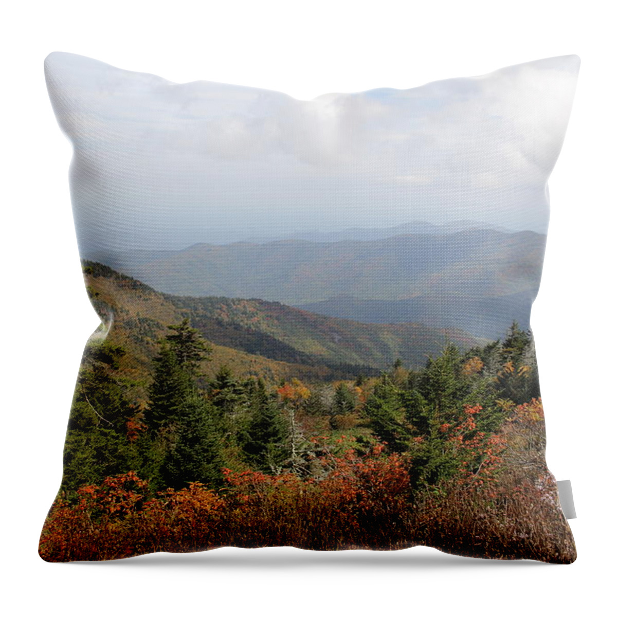 Long Range Views Throw Pillow featuring the photograph Mountain Long View by Allen Nice-Webb