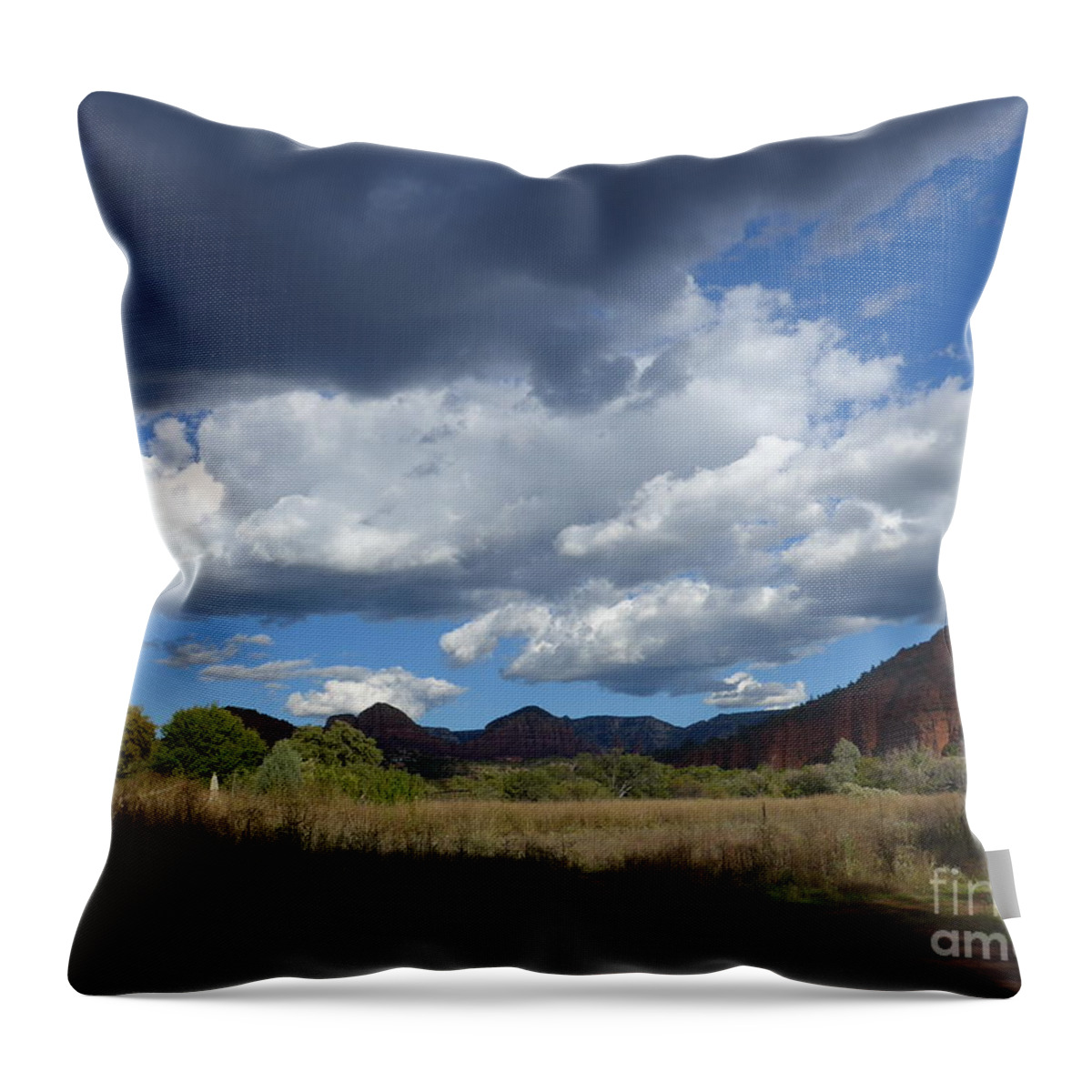 Sedona Throw Pillow featuring the photograph Mountain Majesty by Mars Besso