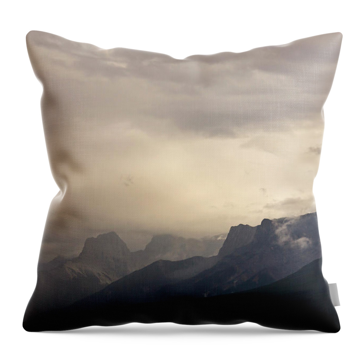 Mountain Throw Pillow featuring the photograph Mountain Storm by Inge Riis McDonald