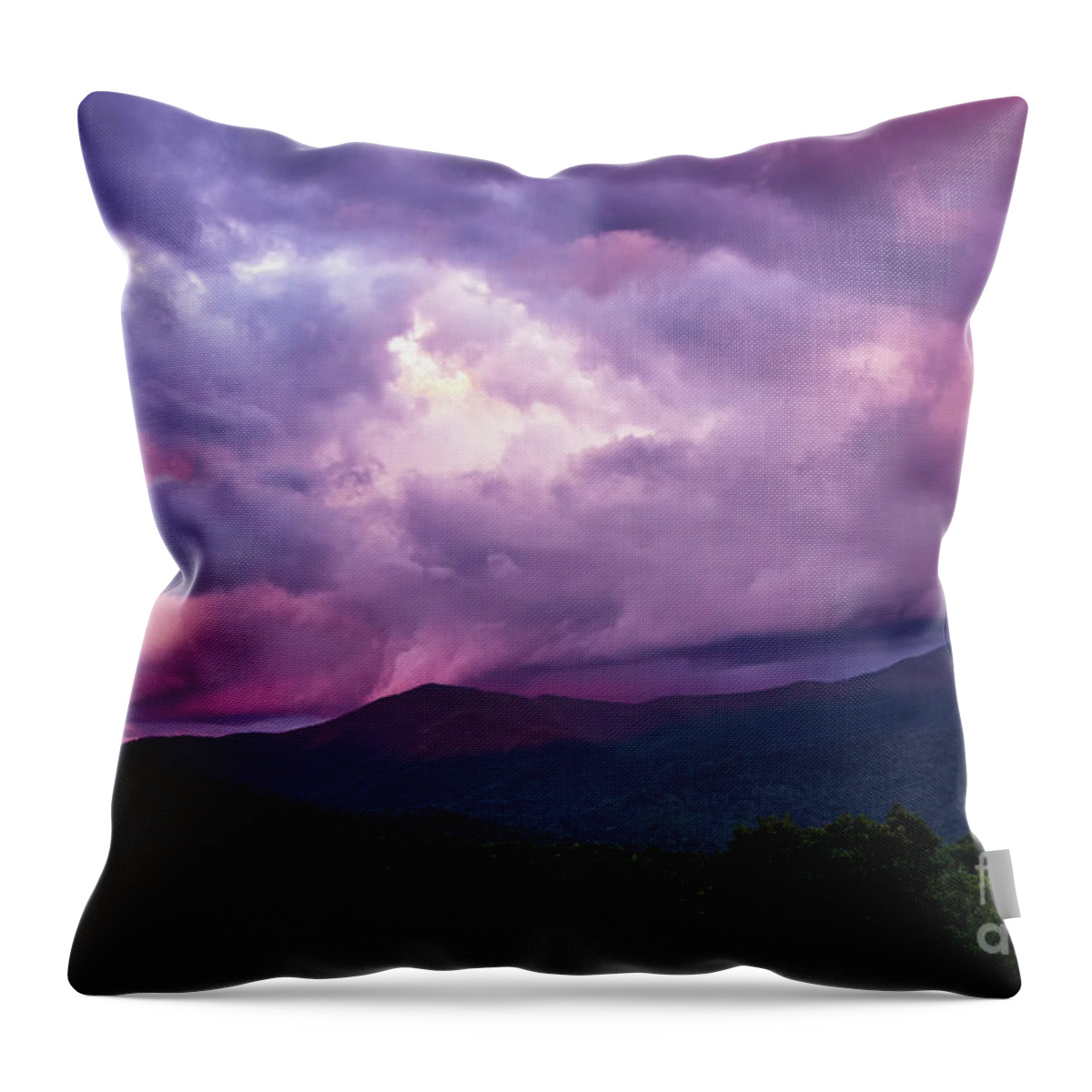 2016 Throw Pillow featuring the photograph Mountain Sunset in the East by Louise Lindsay